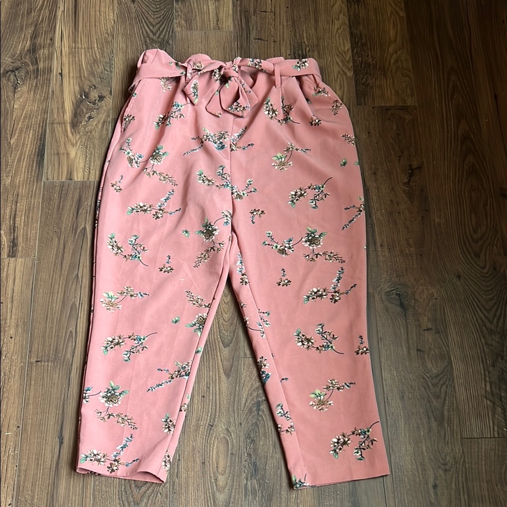 3/$15 Jules & Leopold Pink Floral Pants Cottagecore Coquette Soft Girl XL